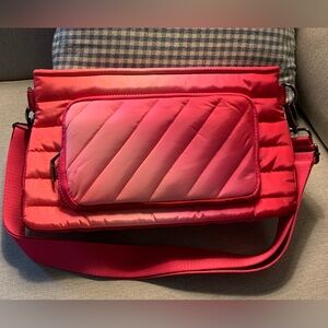 Vibrant Pink Quilted Crossbody Bag